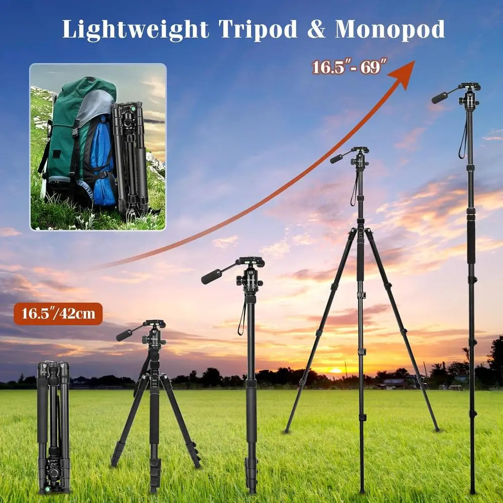 Adjustable Tripod for Cameras and Hunting