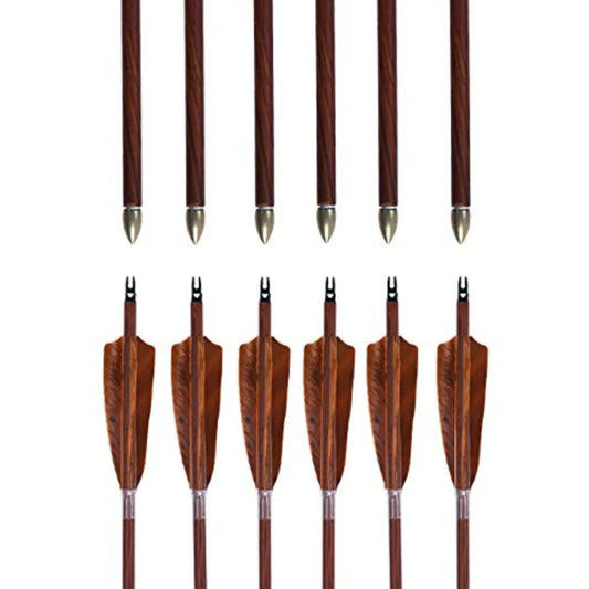 Archery 31-Inch Carbon Hunting Arrows w/4-Inch Turkey Feather Fletching