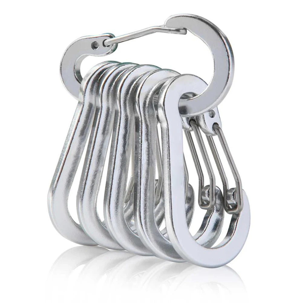 6 Piece Outdoor Carabiners