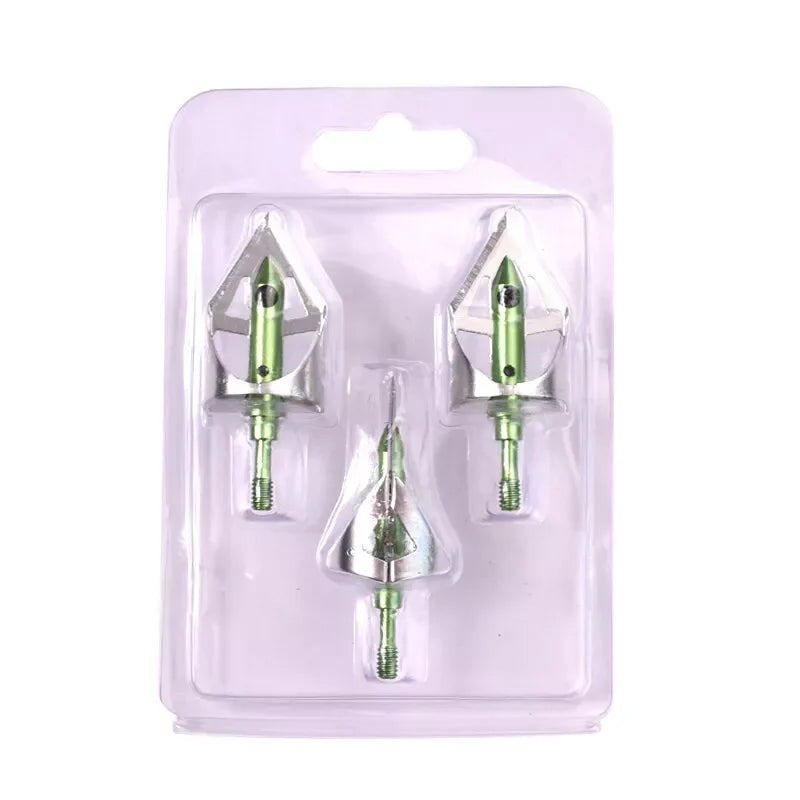 3-piece Hunting Broadheads, 360 Cuting Archery Broadhead 100 Grain Screw-in Arrow Tip