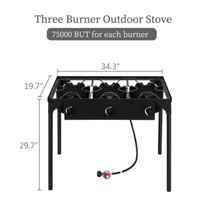 Three Burner Outdoor Camp Stove