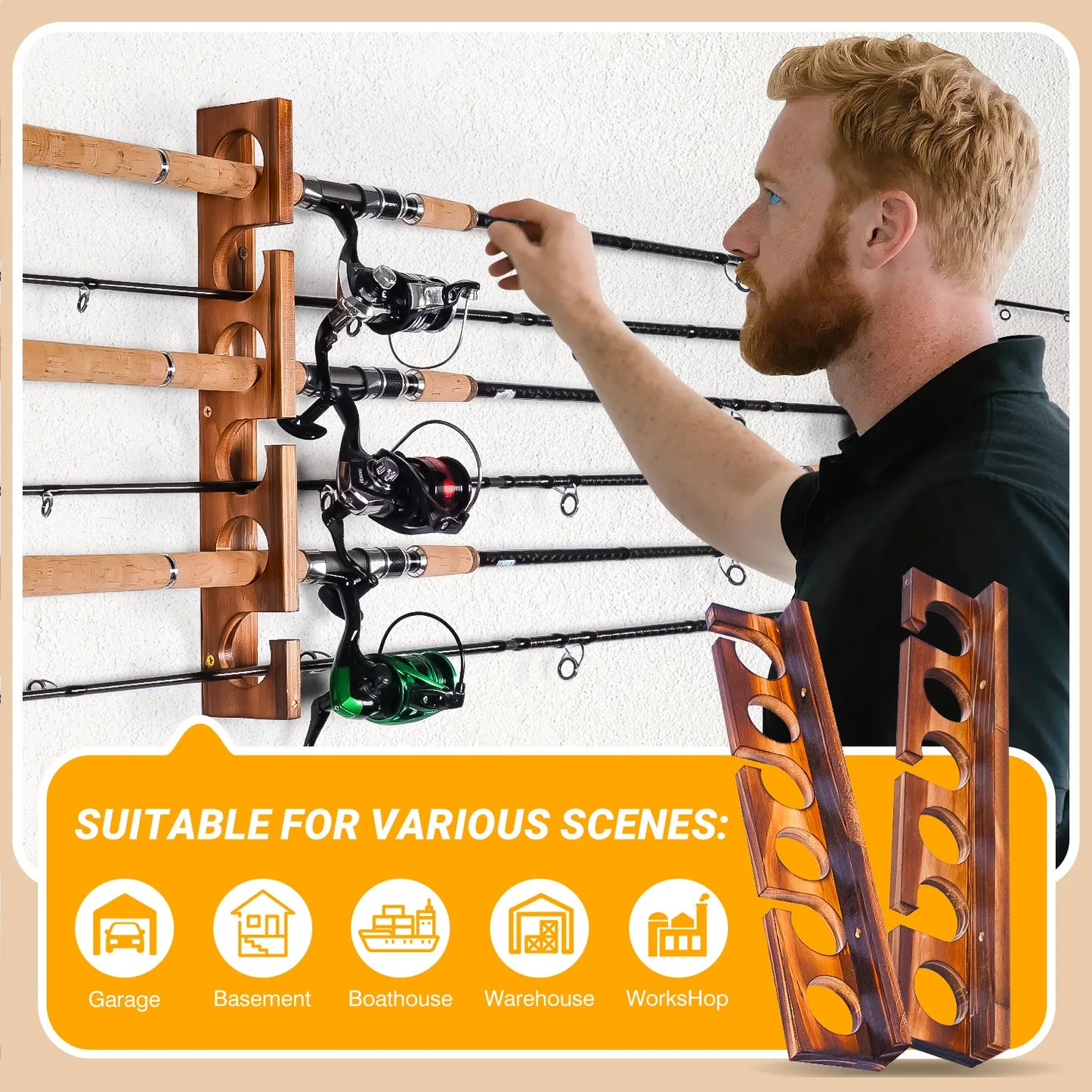 12, 18, 24 Fishing Pole Racks