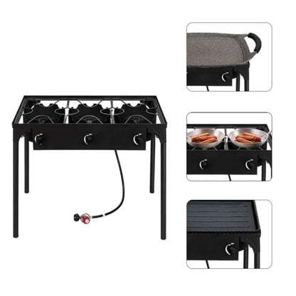 Three Burner Outdoor Camp Stove