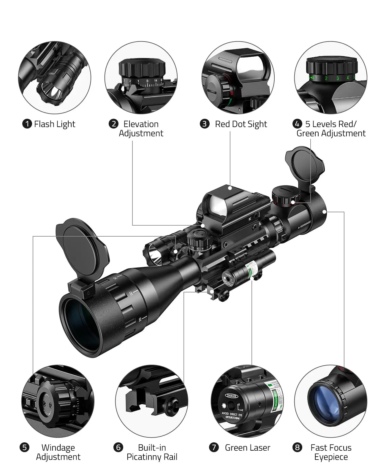4-16x50 AO Hunting Rifle Scope