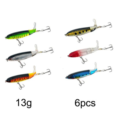 1-8Pcs Topwater Fishing Lure Whopper Popper