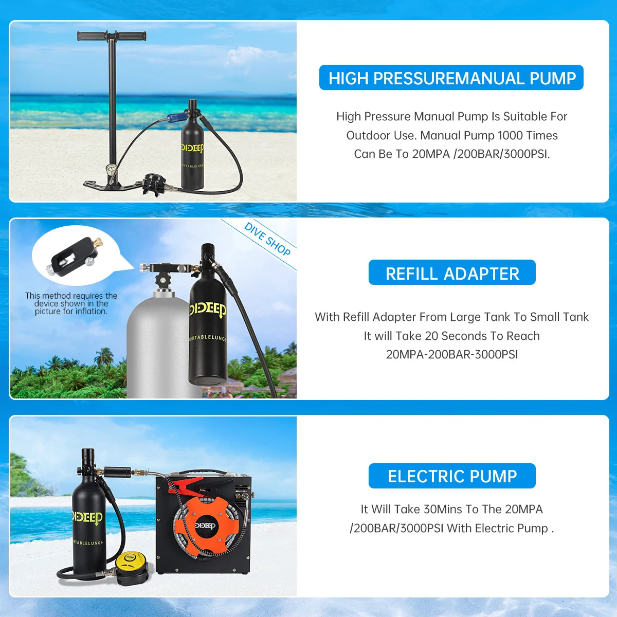 Mini Scuba Diving Tank Set
