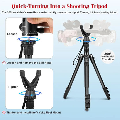 Adjustable Tripod for Cameras and Hunting