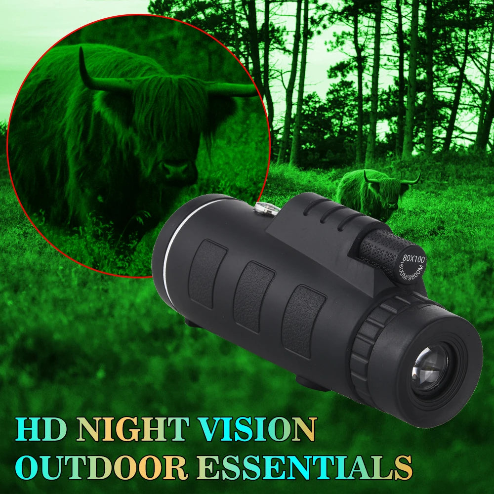 80x100 HD ZOOM Monocular Telescope