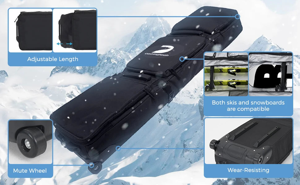 Rolling Skiing Bag