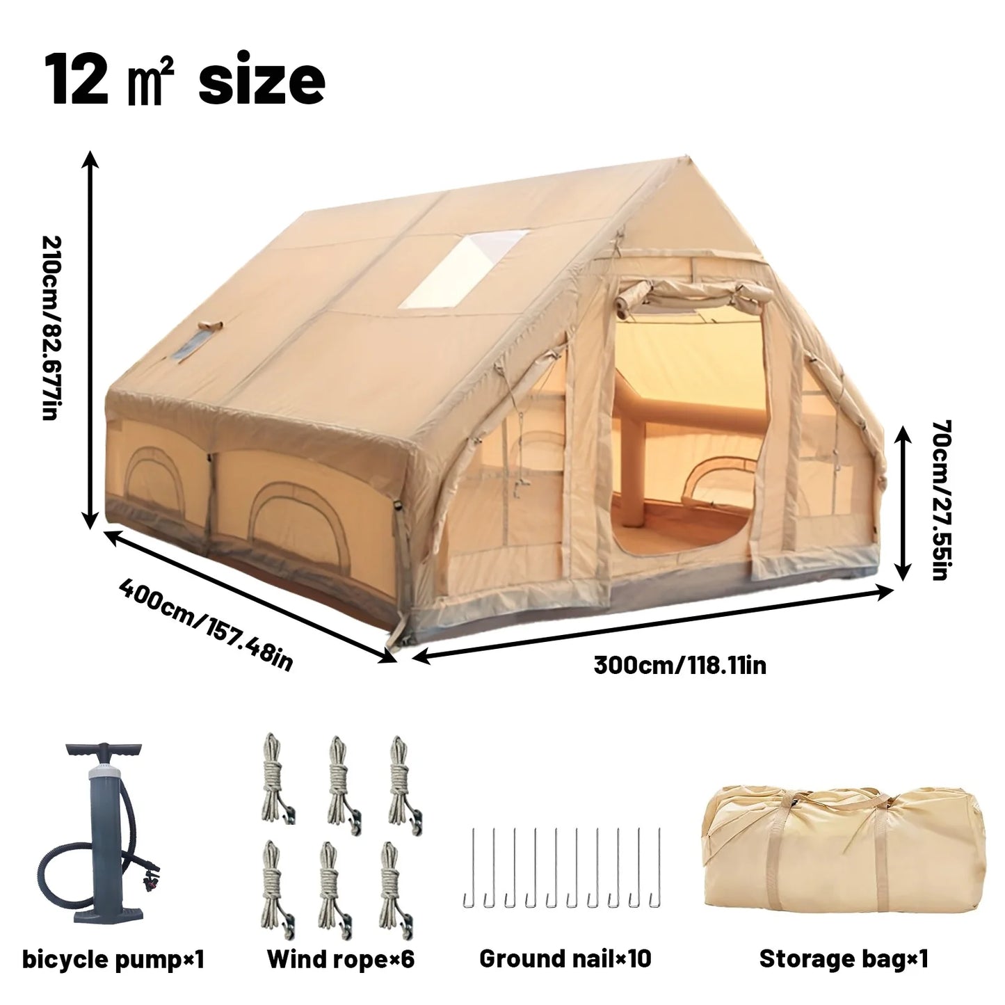Inflatable Tent with Skylight