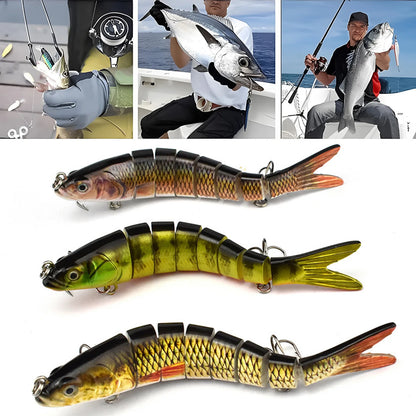 3PCS ABS Plastic Realistic Multi Joint Fishing Lure