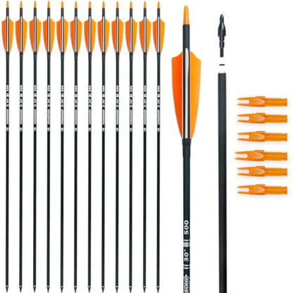 30 Carbon Arrows for Target Practice, Hunting