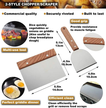 8pcs Professional Griddle Accessories Kit