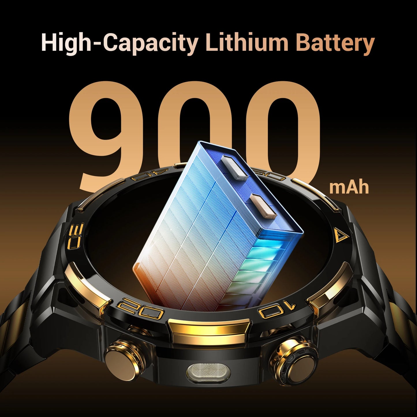 W90Pro GPS Smartwatch with Flashlight