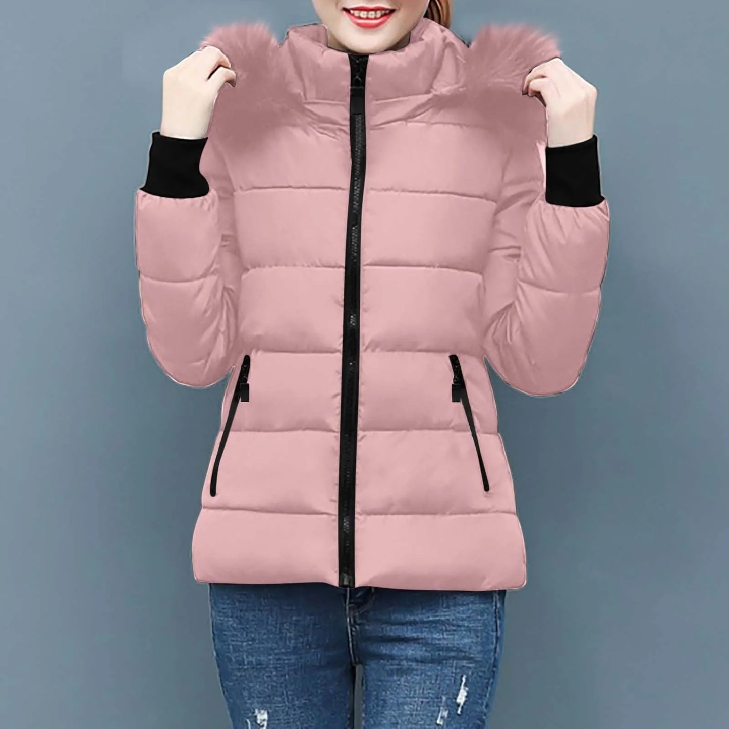 Women's Lightweight Down Winter Jacket             And Warm Winter Coat Feather Light  Adult Medium Winter Coat Women plus Size