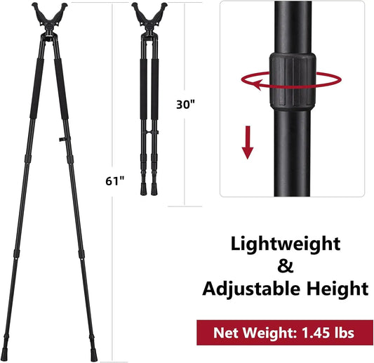 Hunting Bipod, with 360° V Yoke Rest