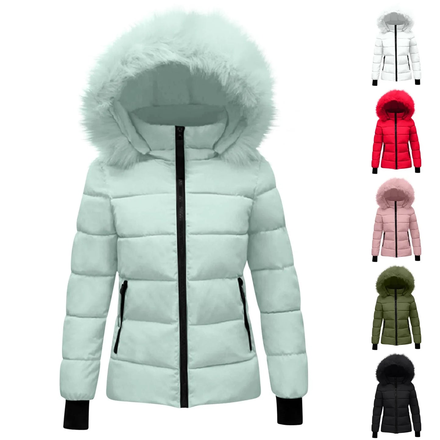 Women's Lightweight Down Winter Jacket             And Warm Winter Coat Feather Light  Adult Medium Winter Coat Women plus Size