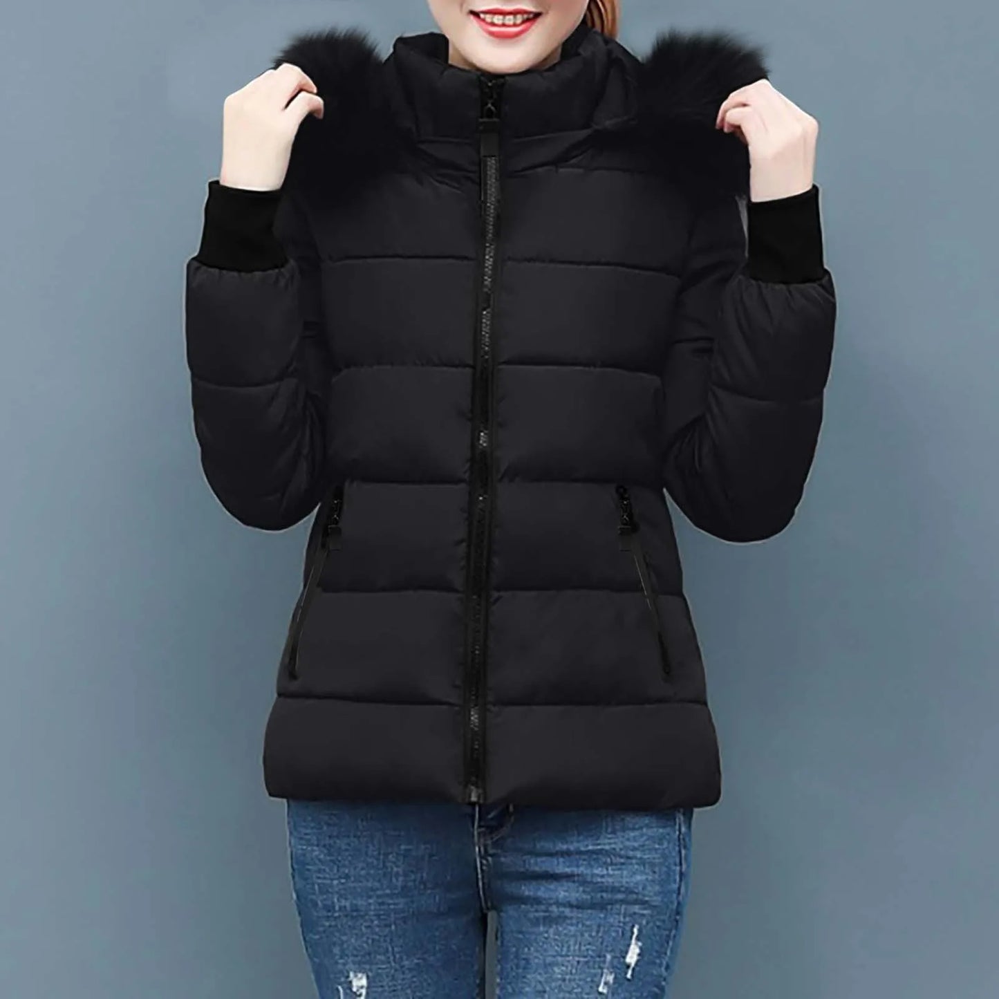 Women's Lightweight Down Winter Jacket             And Warm Winter Coat Feather Light  Adult Medium Winter Coat Women plus Size