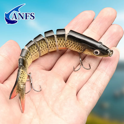 ANFS 5pcs Jointed Bait Fishing Lures