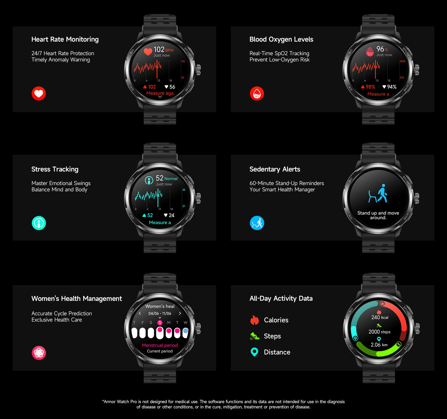 Armor Watch Pro 1.5" Smartwatch