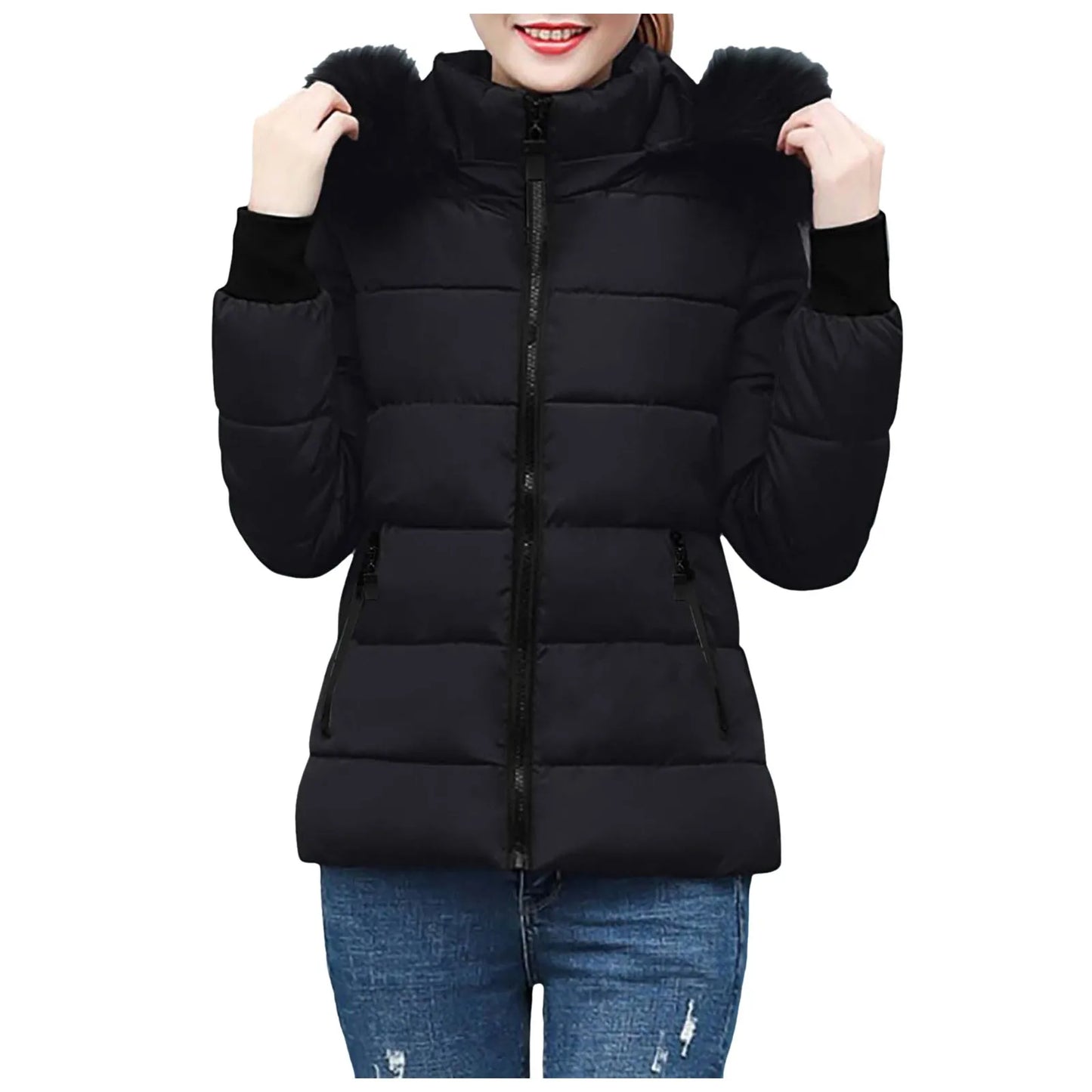 Women's Lightweight Down Winter Jacket             And Warm Winter Coat Feather Light  Adult Medium Winter Coat Women plus Size