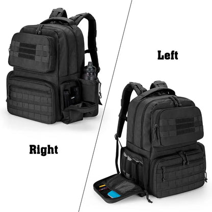 Tactical Range Backpack with 6 Pistol Slots and 10 Magazine Slots for Shooting and Hunting