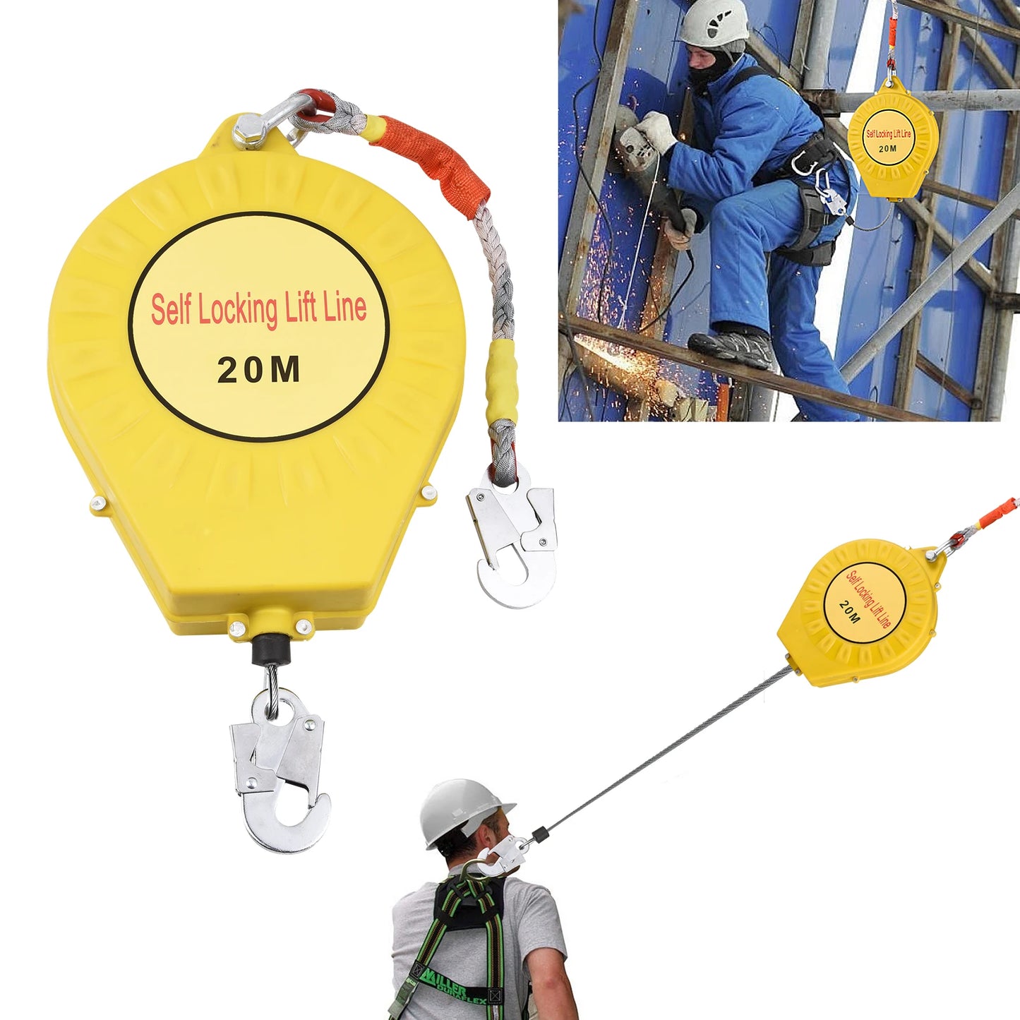 65Ft Retractable Safety Fall Arrester