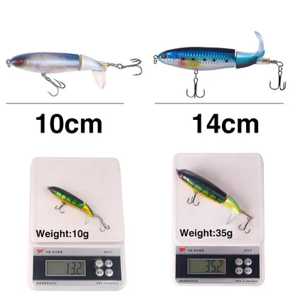 1-8Pcs Topwater Fishing Lure Whopper Popper