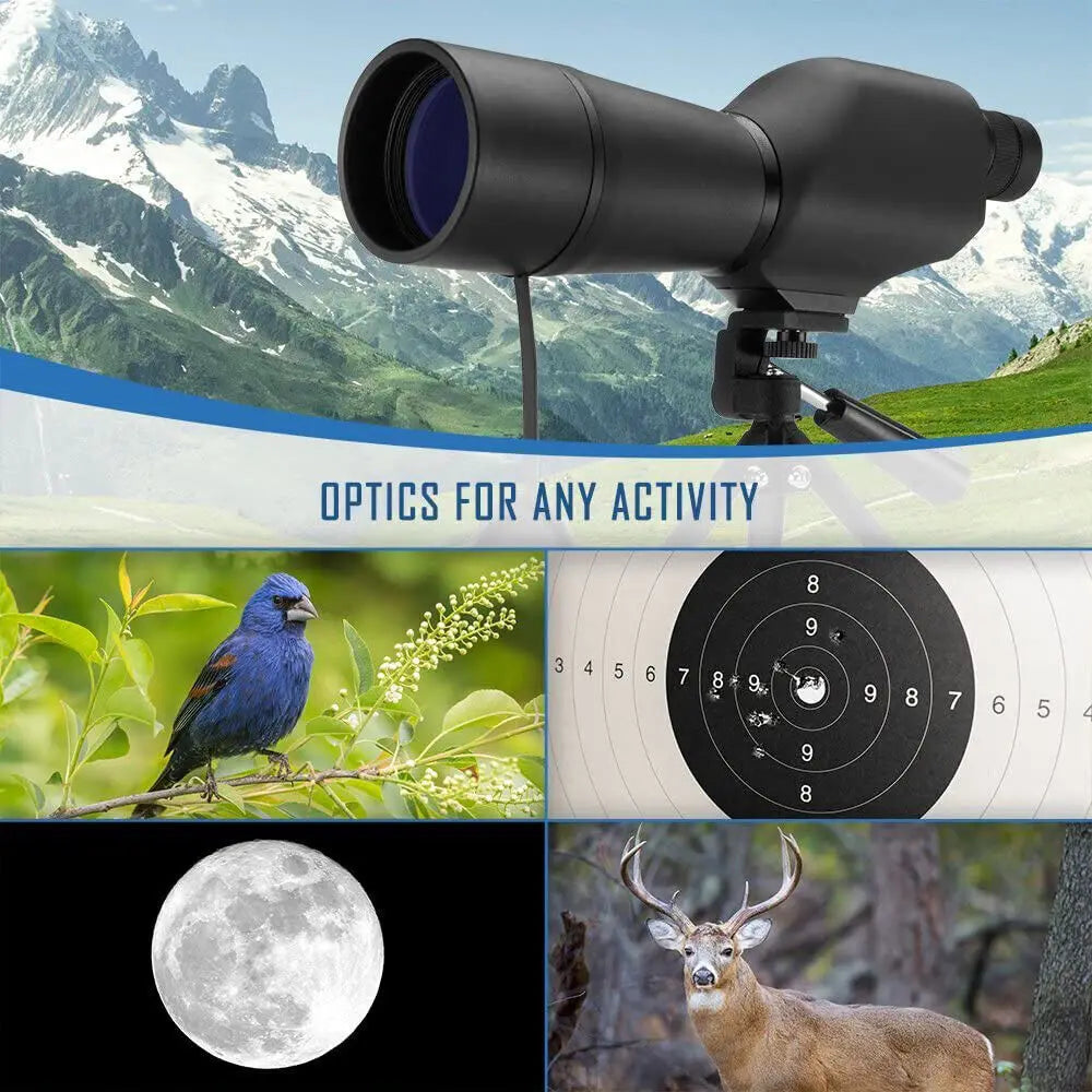 20-60x60AE Zoom Angled Spotting Scope w/Adjustable Tripod & Case