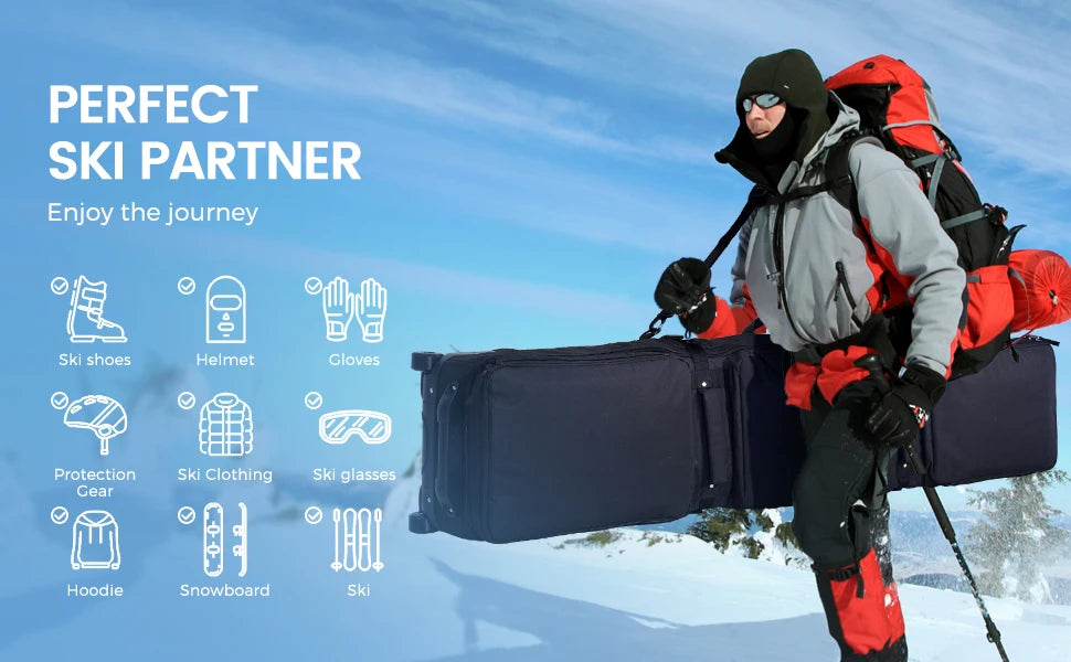 Rolling Skiing Bag