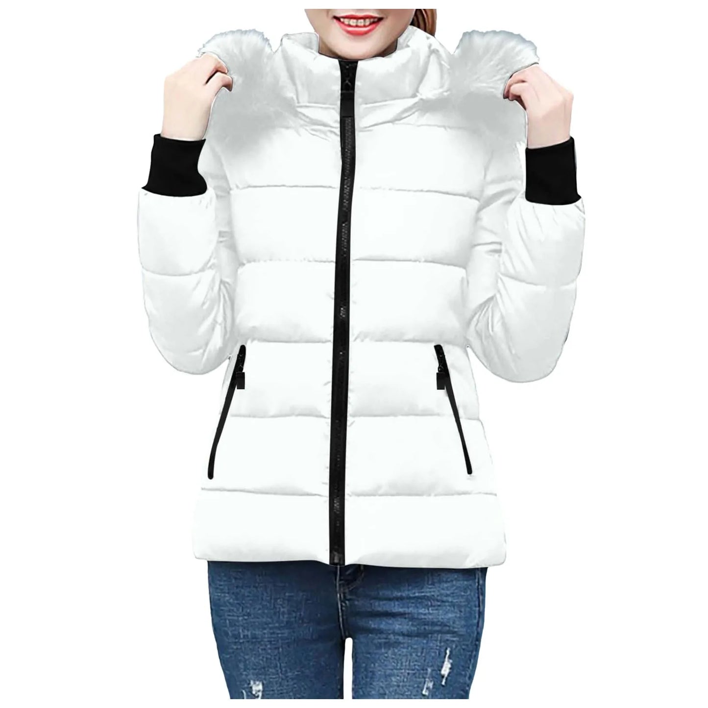 Women's Lightweight Down Winter Jacket             And Warm Winter Coat Feather Light  Adult Medium Winter Coat Women plus Size