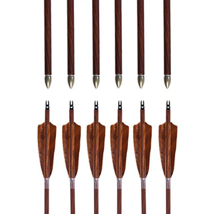 Archery 31-Inch Carbon Hunting Arrows w/4-Inch Turkey Feather Fletching