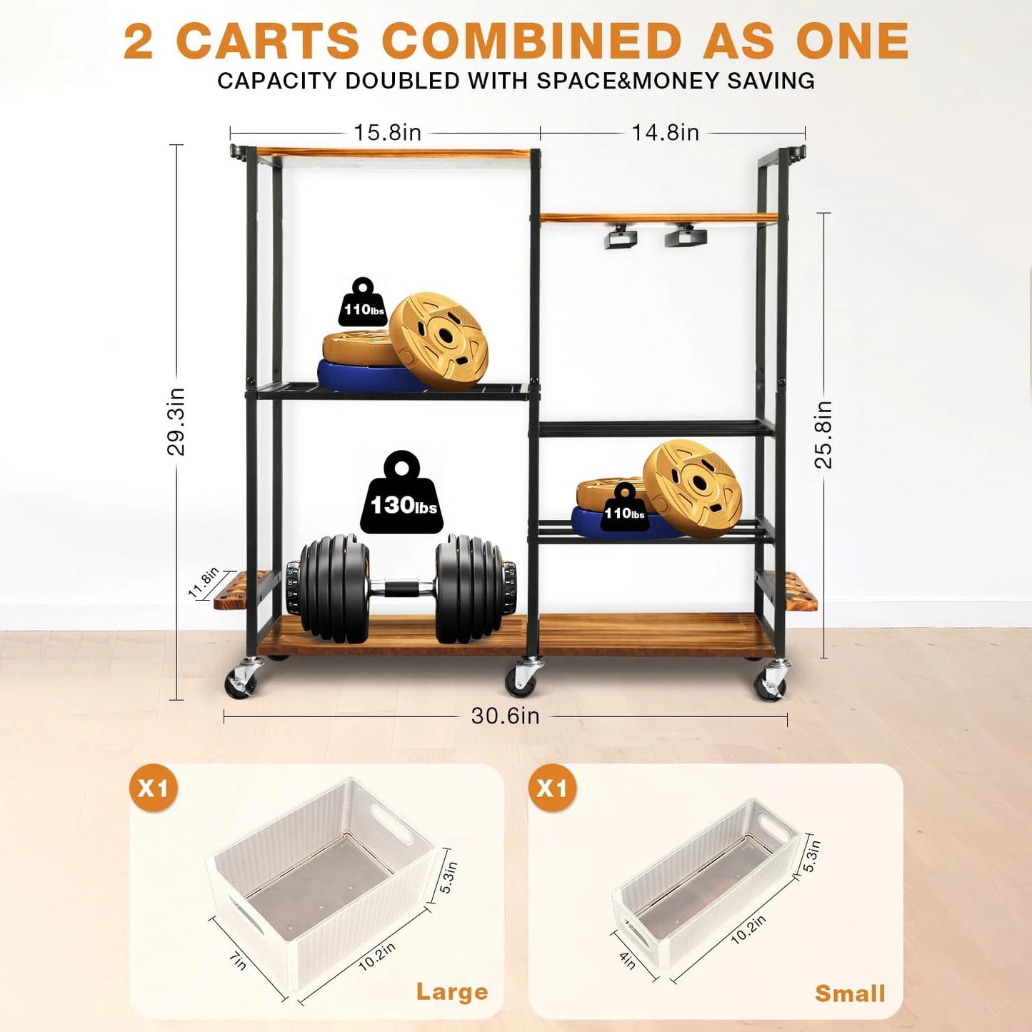 Garage Fishing Pole Rack Containers Included, up to 10 Rods Tackle Box Reel Storage Fishing Rod Rack