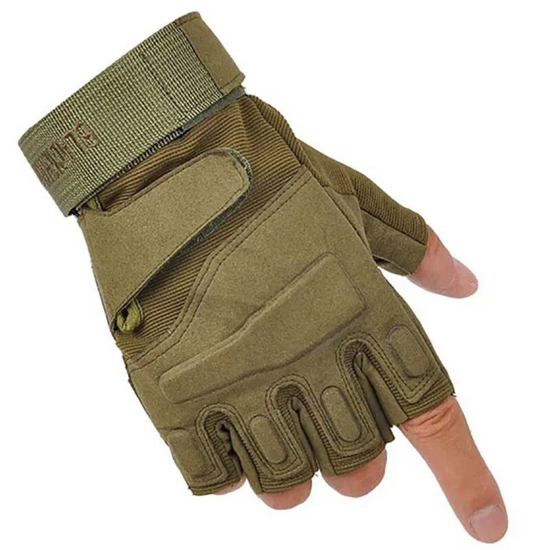 Tactical Military Half Finger Gloves                       Men's Motorcycle Hunting Shooting Fingerless Gloves Cycling Hiking Airsoft Paintball Gloves