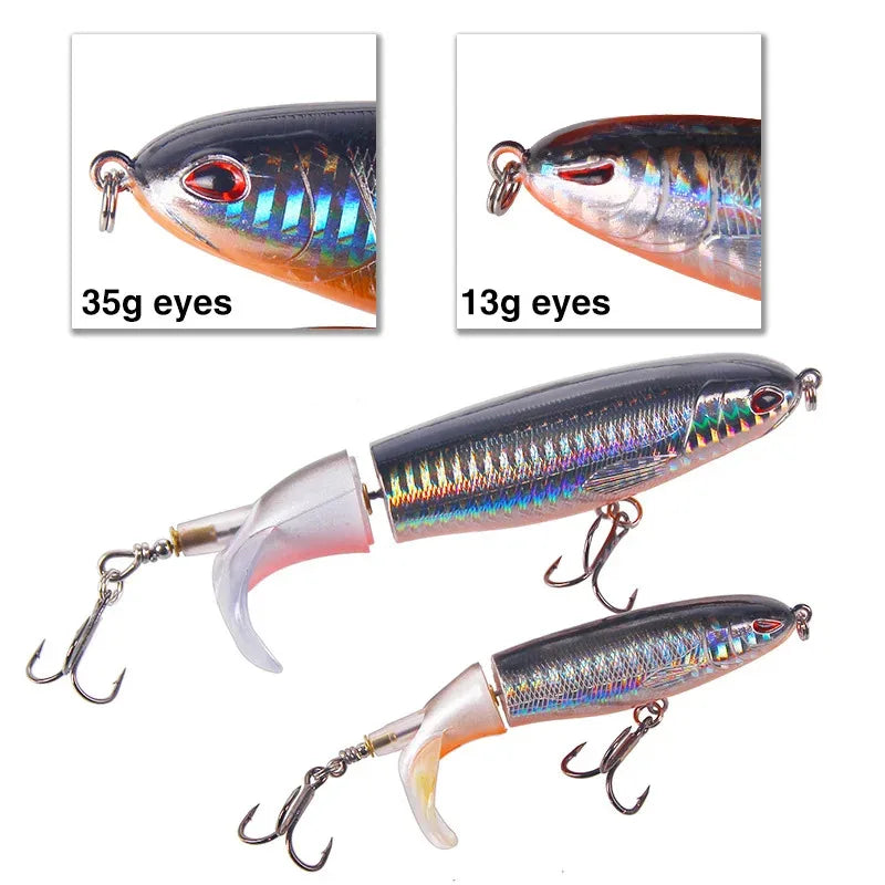 1-8Pcs Topwater Fishing Lure Whopper Popper