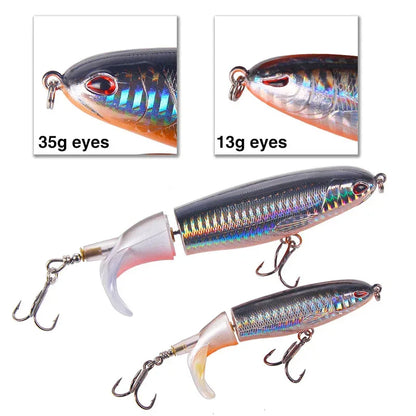 1-8Pcs Topwater Fishing Lure Whopper Popper