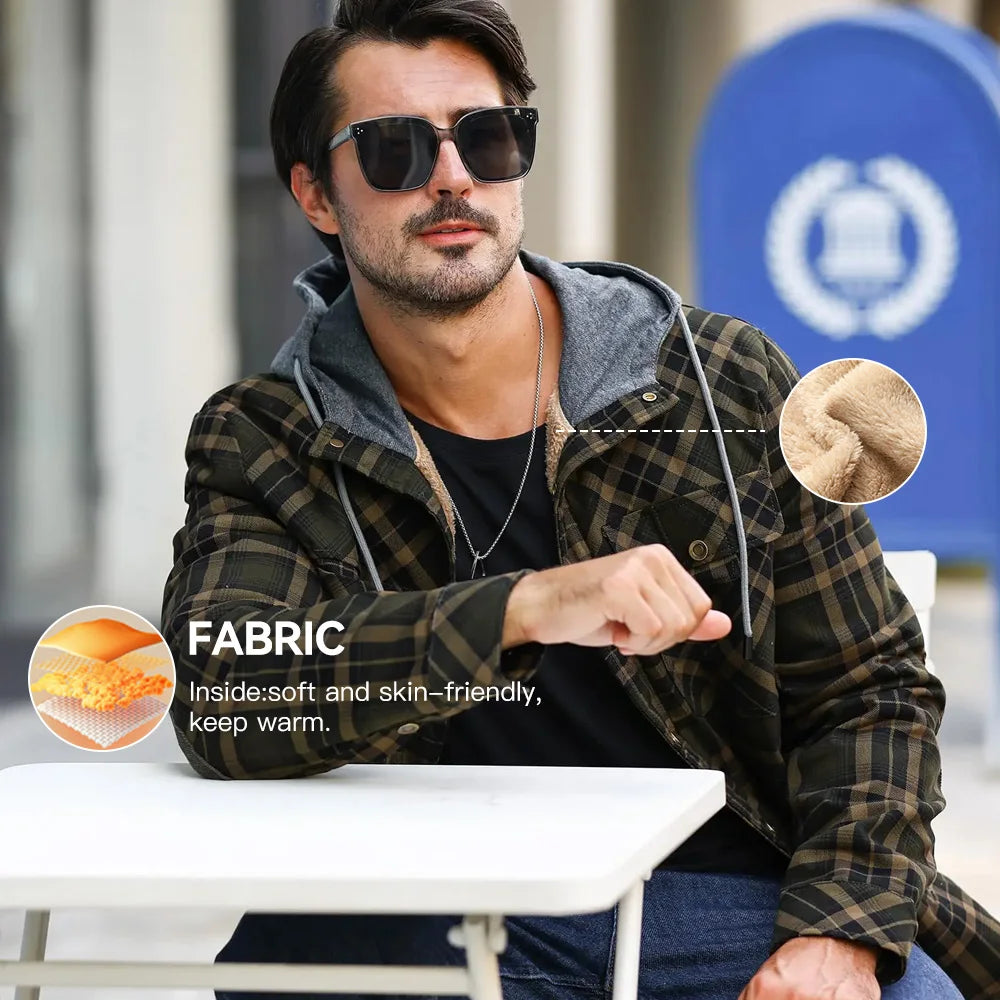 Men's Fleece Hooded Coat