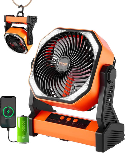 Camping Fan with LED Light