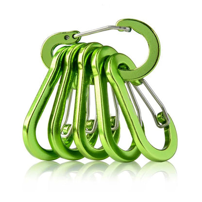 6 Piece Outdoor Carabiners