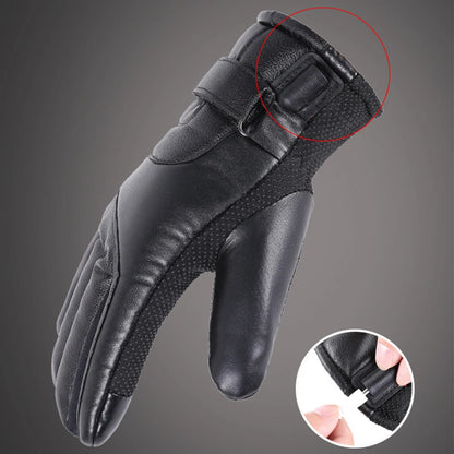 Leather Heated Gloves