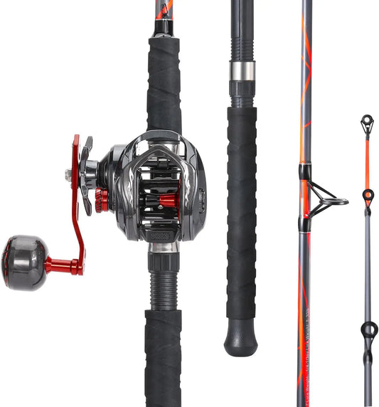 7' Carbon & Glass Fishing Rod with 4000 Size Reel