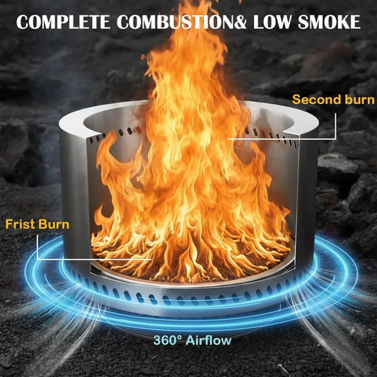19.5 Inch Smokeless Fire Pit