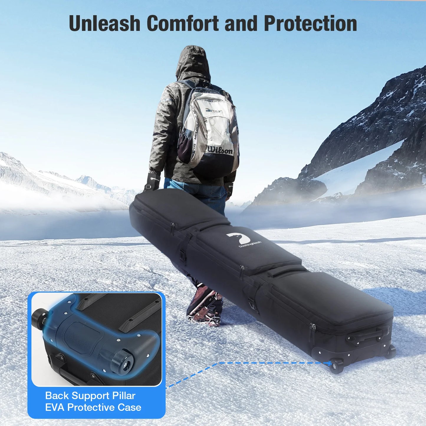 Rolling Skiing Bag