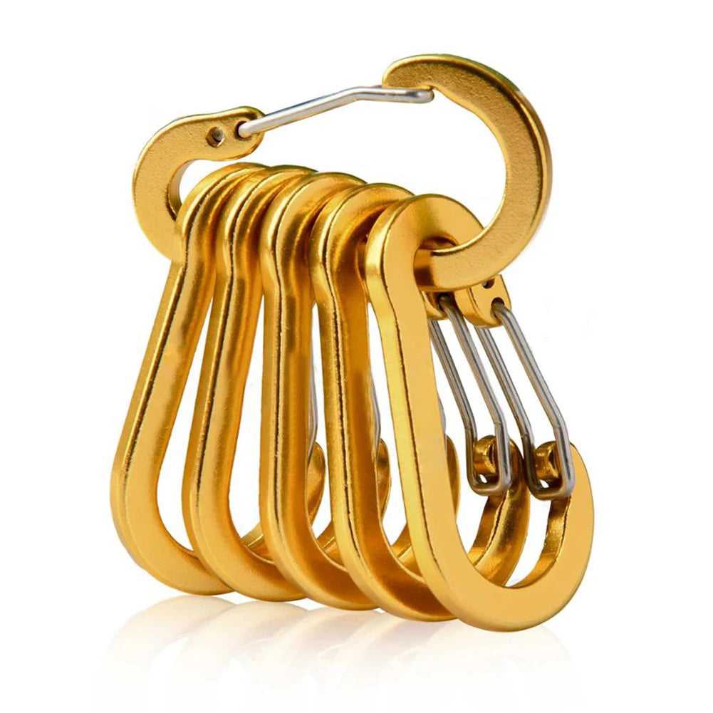 6 Piece Outdoor Carabiners