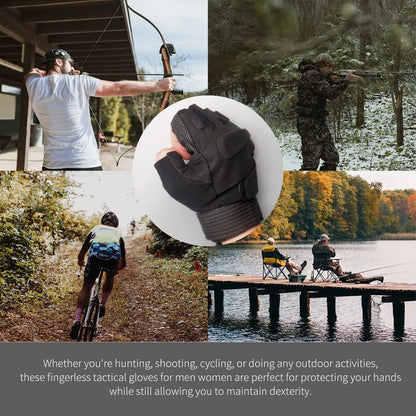 Tactical Military Half Finger Gloves                       Men's Motorcycle Hunting Shooting Fingerless Gloves Cycling Hiking Airsoft Paintball Gloves
