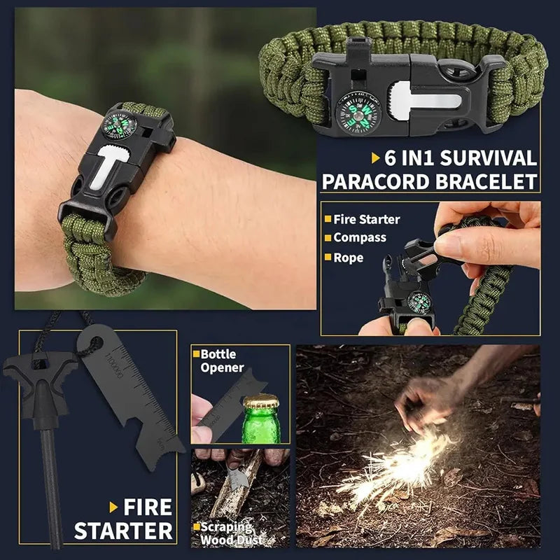12 in1 Multifunctional Outdoor Survival Kit