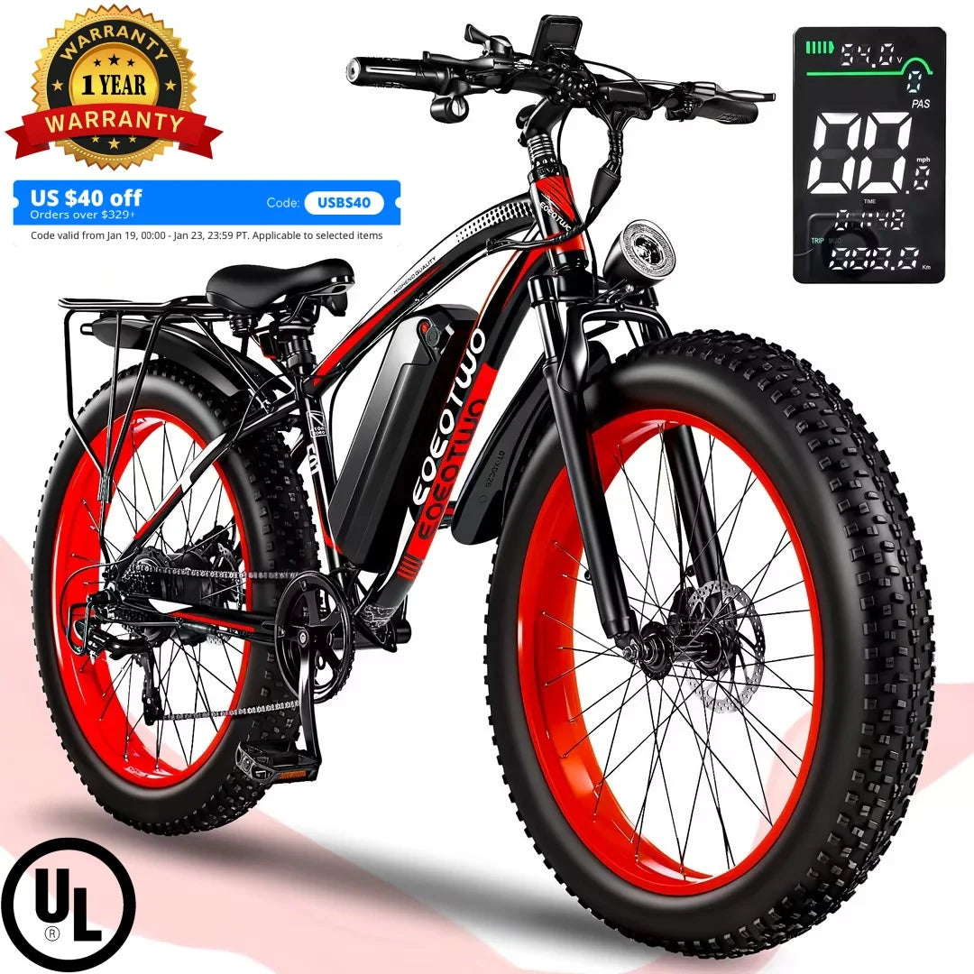 Adult 26" Fat Tire 1500W Peak Motor Electric Bicycle