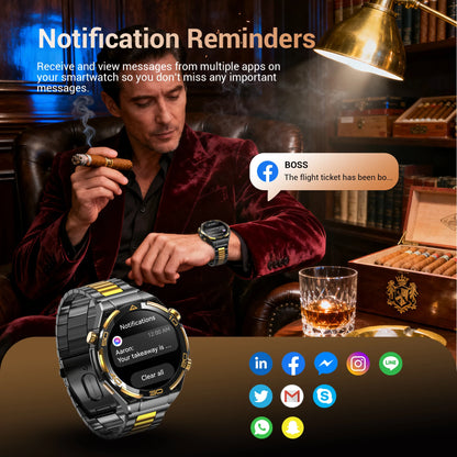 W90Pro GPS Smartwatch with Flashlight