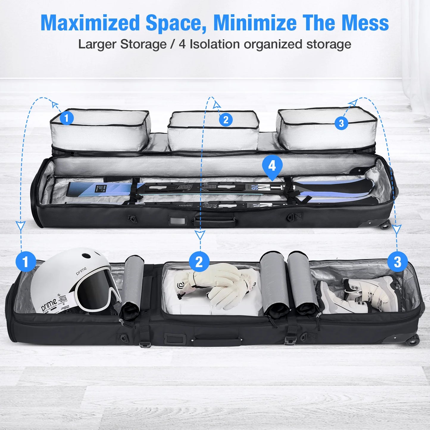 Rolling Skiing Bag