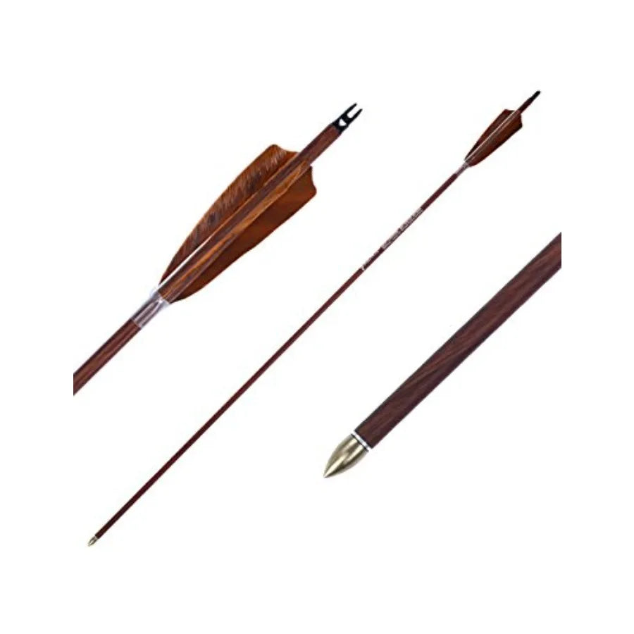 Archery 31-Inch Carbon Hunting Arrows w/4-Inch Turkey Feather Fletching
